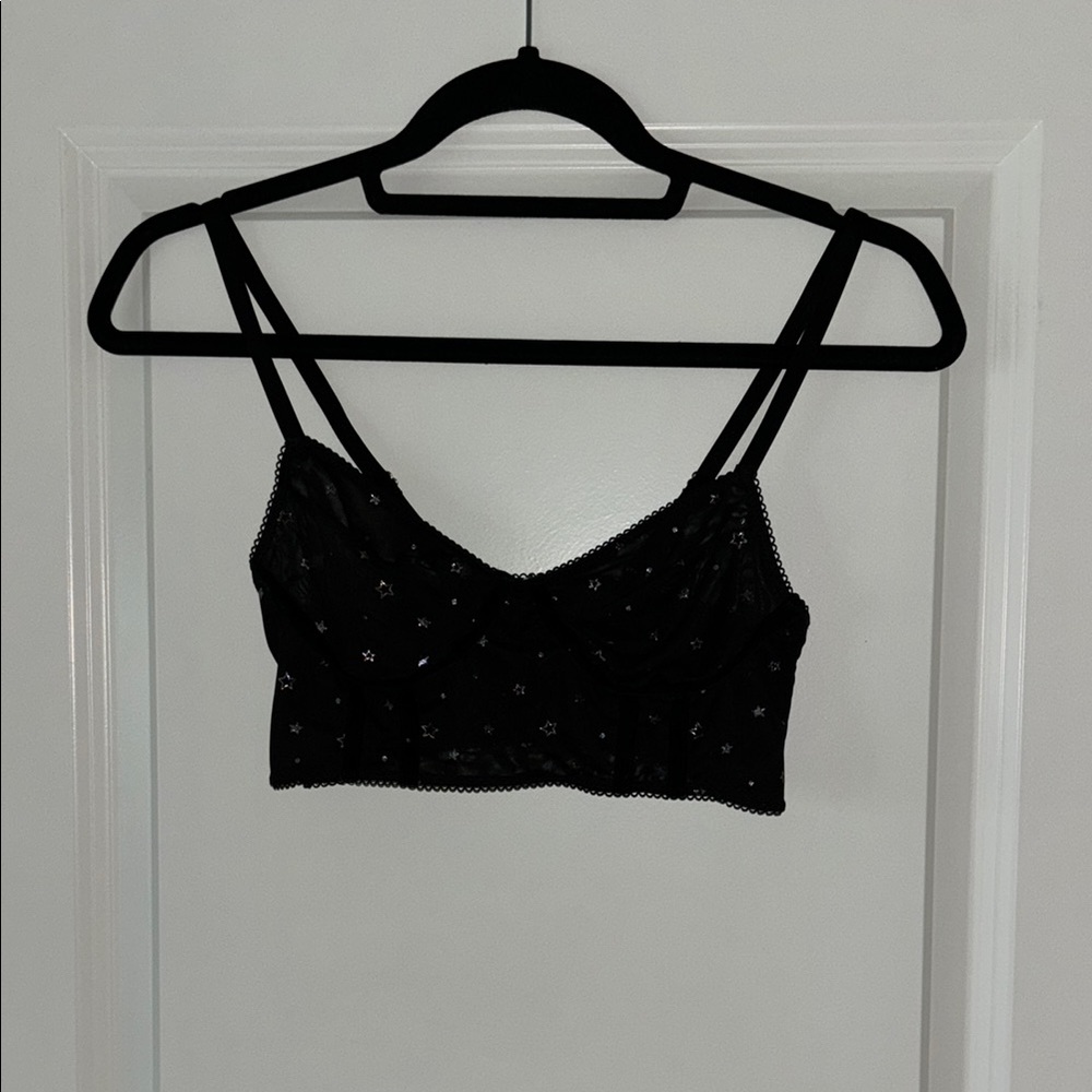 Black Starry Bralette